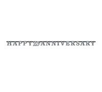 (PKT) Adult One 25th Sparkling Silver Anniversary Letter Banner 3m x 17cm
