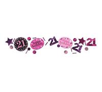 (PKT) Adult Pink Celebration 21st Birthday 3 Pack Confetti
