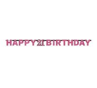 (PKT) Adult Pink Celebration 21st Birthday Letter Banner
