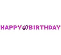 (PKT) Adult Pink Celebration 40th Birthday Letter Banner