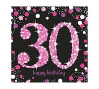 (PKT) Adult Pink Celebration 60th Birthday Luncheon Napkins