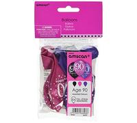 (PKT) Adult Pink Celebration 90th Latex Balloons