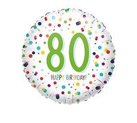 (PKT) Age 80 Confetti Foil Balloon