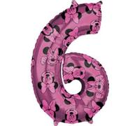 (PKT) Child Girls Minnie Mouse Forever Number 6 Balloon