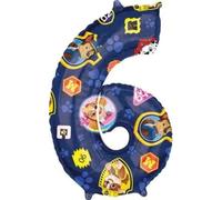 (PKT) Child Paw Patrol Number 6 Foil Balloon