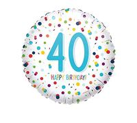 (PKT) Confetti Birthday 40th Standard Foil Balloon S40