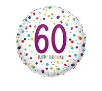 (PKT) Confetti Birthday 60th Standard Foil Balloon S40