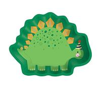 (PKT) Dino-Mite Dinosaur Shaped Paper Plates 22cm x 17cm (8 pk)