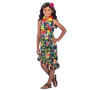 (PKT) (Fix 1/1) (9911417) Child Girls Hawaii Dress Black Costume (4-6yr)