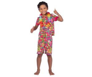 (PKT) (Fix 1/1) (9911437) Child Boys Hawaii Set Pink Costume (8-10yr)