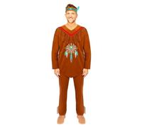 }--------- 1 to OFFICE needs Check -- (PKT) (Fix 3/3) (9907081) Adult Mens Native American Costume (Large)
