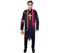 (PKT) (Fix 12/25) (9902699) Adult Mens Zombie Vicar Costume (Medium)