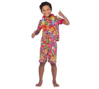(PKT) (Fix 12/25) (9911437) Child Boys Hawaii Set Pink Costume (4-6yr)