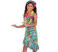 (PKT) (Fix 2/1) (9911421) Child Girls Hawaii Dress Blue Costume (8-10yr)