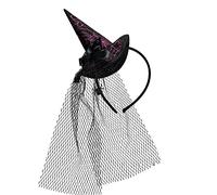 (PKT) (Fix 2/1000) Mini Witch Hat w Bow&Feathers