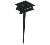 (PKT) Graduation Day Cap Plastic Food Picks - Black (10 pk)