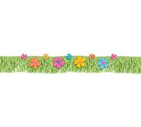 (PKT) Hawaiian Hibiscus Fringe Banner 1.8cm x 22.8cm