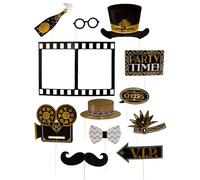 (PKT) Hollywood G&G Photo Props (12 pk) - Glitz & Glam