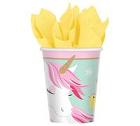 (PKT) Magical Unicorn Paper Cups 266ml (8 pk)