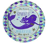 (PKT) Mermaid Wishes Paper Plates 18cm (8 pk)