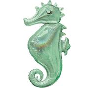 (PKT) Mermaid Wishes Seahorse SuperShape Foil Balloon 20"/50cm x 38"/96cm P40