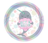 (PKT) Narwhal Paper Plates 23cm (8 pk)