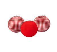 (PKT) Picnic Party Paper Lanterns 24cm (3 pk)