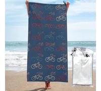 PKTTECRFPK 3d Bikes Bicycle Cycling Microfiber Beach Towel,160x80cm,Beach Towels For Adults Extra Large,Soft,Lightweight,Quick Dry,Sand Free,Super Absorbent,For Travel,Swimming,Camping,Holidays
