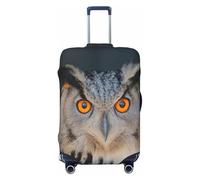 PKTTECRFPK 3D Print Design Blue Owl Luggage Cover for Suitcase, Travel Protector Trolley Case Cover, Elastic, Washable Suitcases Protector Fits 18-32 Inch Luggage