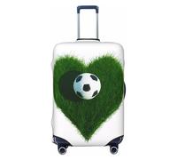 PKTTECRFPK 3D Print Design I Love Soccer Luggage Cover for Suitcase, Travel Protector Trolley Case Cover, Elastic, Washable Suitcases Protector Fits 18-32 Inch Luggage