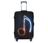 PKTTECRFPK 3D Print Design Music Note Print Luggage Cover for Suitcase, Travel Protector Trolley Case Cover, Elastic, Washable Suitcases Protector Fits 18-32 Inch Luggage