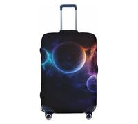 PKTTECRFPK 3D Print Design Space Planet Luggage Cover for Suitcase, Travel Protector Trolley Case Cover, Elastic, Washable Suitcases Protector Fits 18-32 Inch Luggage