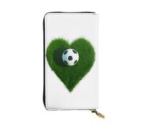 PKTTECRFPK Stylish Long Wallets I Love Soccer Travel Pu Leather Clutch Bag for Women and Men - Long Wallet Purse with Zipper, Phone Case, Credit Card & Coin Storage