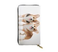 PKTTECRFPK Stylish Long Wallets Lovely Dogs Travel Pu Leather Clutch Bag for Women and Men - Long Wallet Purse with Zipper, Phone Case, Credit Card & Coin Storage