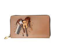 PKTTECRFPK Stylish Long Wallets Music Guitar Travel Pu Leather Clutch Bag for Women and Men - Long Wallet Purse with Zipper, Phone Case, Credit Card & Coin Storage 3D