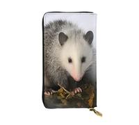 PKTTECRFPK Stylish Long Wallets Opossum in Snow Travel Pu Leather Clutch Bag for Women and Men - Long Wallet Purse with Zipper, Phone Case, Credit Card & Coin Storage