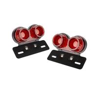 PKUHFTDG Motorcycle Rear Light 12V Universal Motorcycle LED Taillight Rear Stop Brake Lights Motorbike Turn Signal Indicators License Plate Lamps