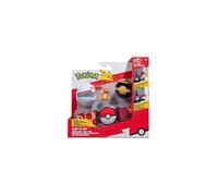 PKW3163 Set-2-Inch Charmander Battle Figure with Clip ‘N' Go Plus Luxury Ball and Pokéball Accessories, Glumanda Belt Set