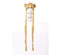 PL-038 Sailor Bunny Usagi Blonde 115 cm Bun Braid Long Hair Cosplay Wig Anime Manga