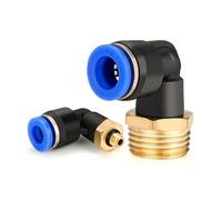 PL Elbow 4-M5 6-M5 Air Connector Pneumatic Fitting Quick Fittings 1/8" 1/4" 3/8" 1/2" Male Thread Push in OD 6-12MM 10Pcs(6-M5)