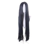 PL-K002-1 Black 100 cm Long Hair Straight Middle Parting Cosplay Wig Anime Manga Wig Universal Hairstyle