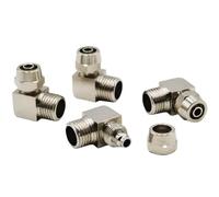PL OD4 6 8 10 12mm Copper Pneumatic Fittings Male Thread 1/8 1/4 3/8 1/2 Trachea Quick Screw Connector Fast Twist Joint(KPL12-02,1PCS)