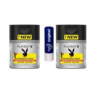 Pl@yboy Morning Fight Energizing Aftershave Balm 100ML Twin Pack With Free Orignial Lip Balm