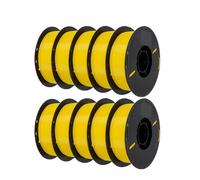 PLA 3D Printer Filament, 3D Printer Filament PLA PETG 1.75mm Pack of 10 1KG Rolls Multicolor(10 KG PETG Yellow)