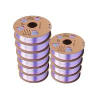 PLA 3D Printer Filament, 3D Printer Silk Filament 1.75mm Multicolor Pack of 10(Silk 10RB02)