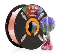 PL Filament 1.75 mm, Reusable Spools 3D Printer Filament, Silk Rainbow Gradient for Fast Printing, Dimensional Accuracy +/- 0.02 mm, PL Colorful Elegant