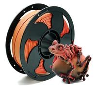 PLA Matte Tri Color Black Red Orange Filament 1.75mm High Intensity 3D Printer Filament, Toughness Enhanced PLA 3D Printing Filament 1kg (2.2lbs) Spool Neatly Wound Fit Most FDM Printer