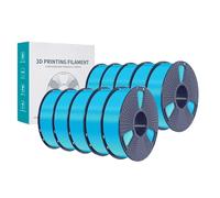 PLA Plus 3D Printer Filament 1.75mm 10KG Bulk Pack, Stronger Resilience Material in Multiple Colors On 1KG Spools(Sky Blue)