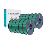 PLA Plus 3D Printer Filament 1.75mm 10KG Bulk Pack, Stronger Resilience Material in Multiple Colors On 1KG Spools(Glass Green)