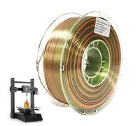 PLA Silk Filament, 1.75mm Rainbow Printing Spool Filament, Printer Consumables, Fast Color Changing Filament Dimensional Accuracy +/- 0.03mm, 1kg